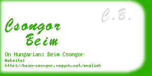 csongor beim business card